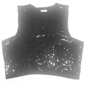 Sequined Crop Top